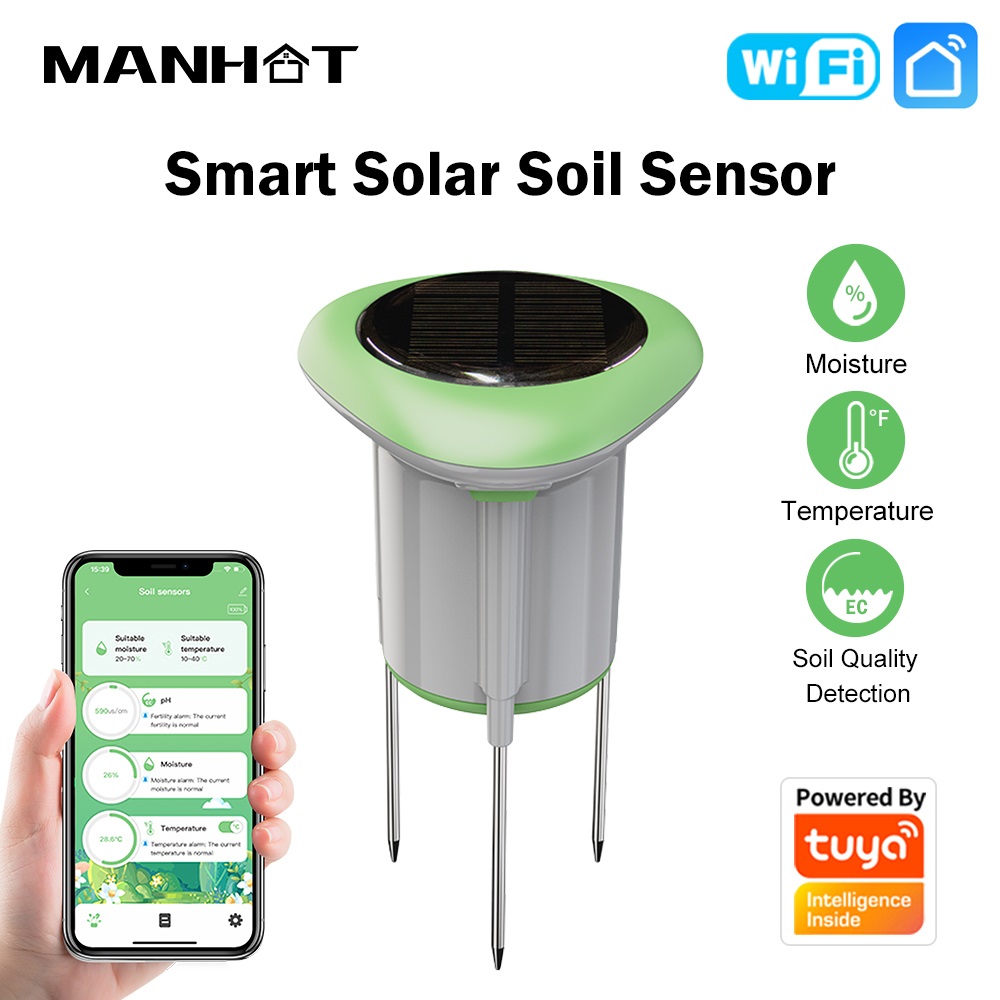 Smart Garden Is - Sensor de Solo Solar Inteligente MANHOT